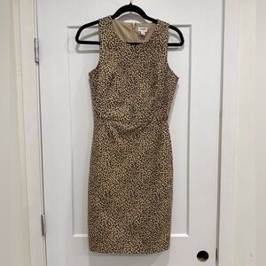 J. Crew Leopard-Print Sleeveless Midi Dress - Tan & Black